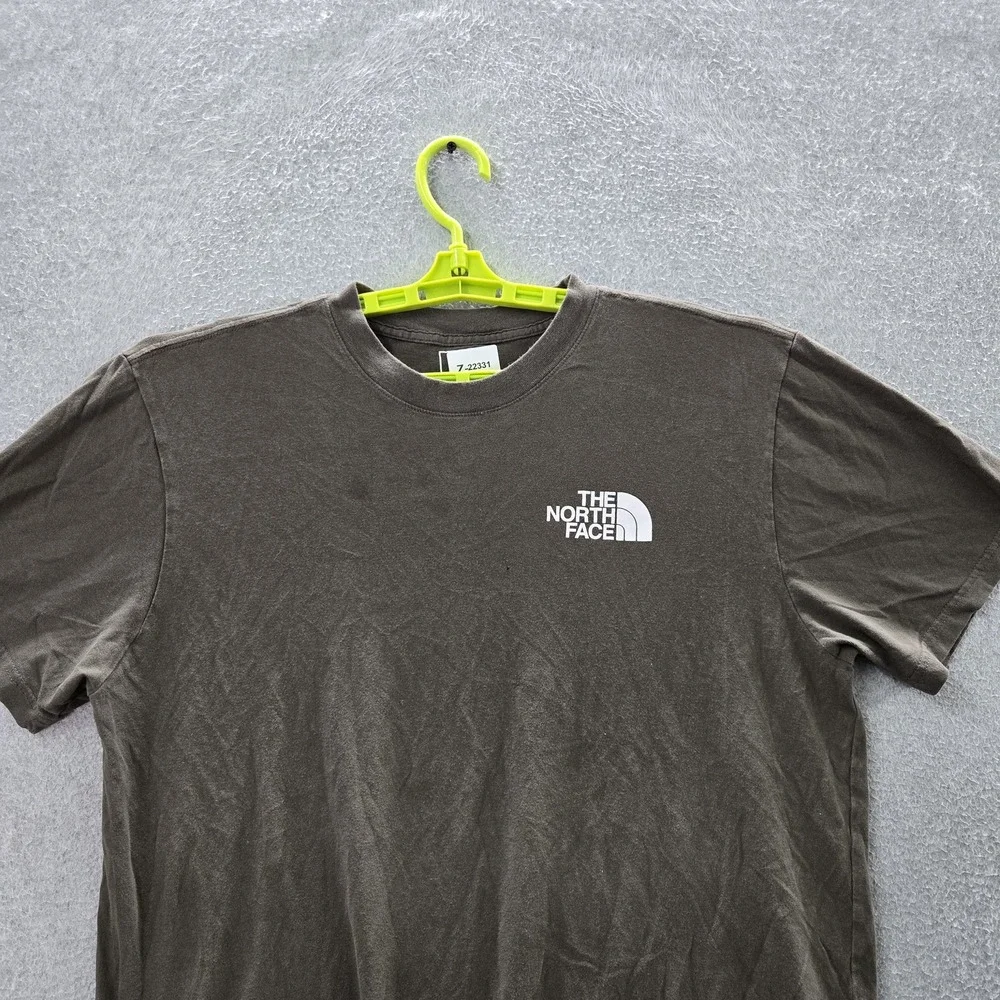 The North Face Men Shirt L Brown Logo Short‎ Sleeve